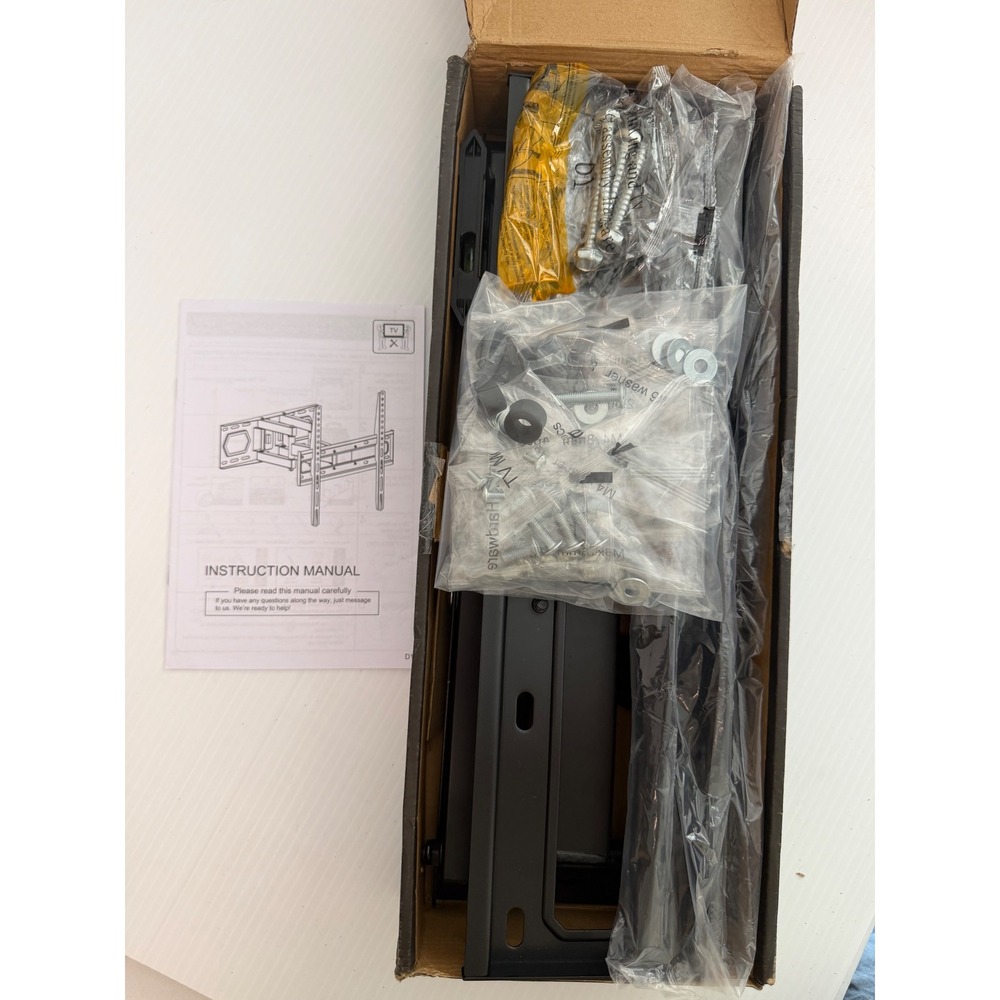 Full Motion Articulating TV Wall Mount Bracket 110lbs Max VESA 400x400 Black D1